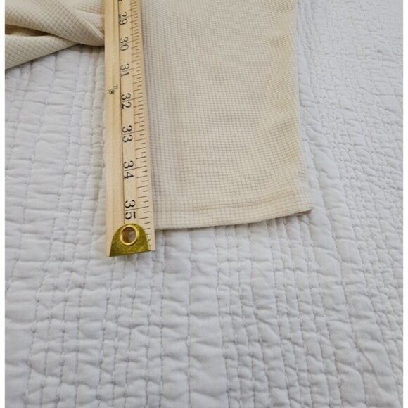 Banana Republic Waffle Knit Sweater Men's L Taupe 1/4 Zip Long Sleeve EUC LN - Picture 13 of 13